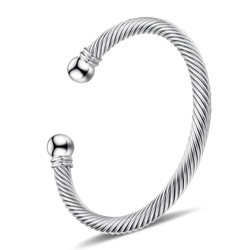 Twisted Cable Design Cuff Bracelet Stornfield