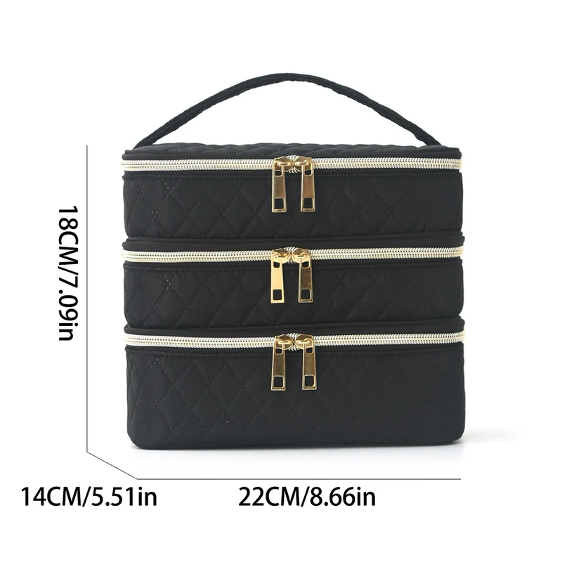 Cosmetic organizer bag with multiple compartments Stornfield