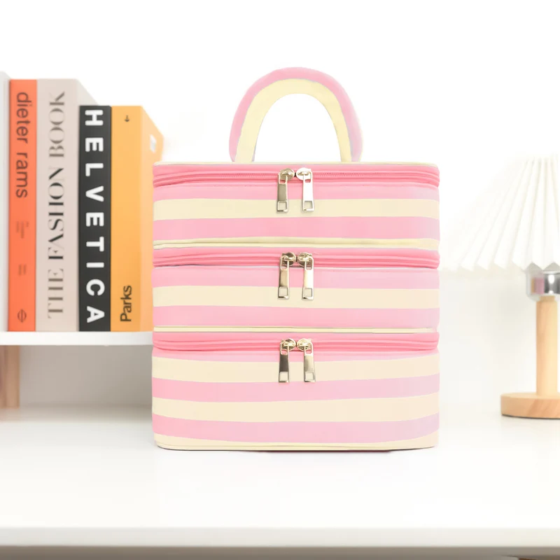 Cosmetic organizer bag with multiple compartments Stornfield