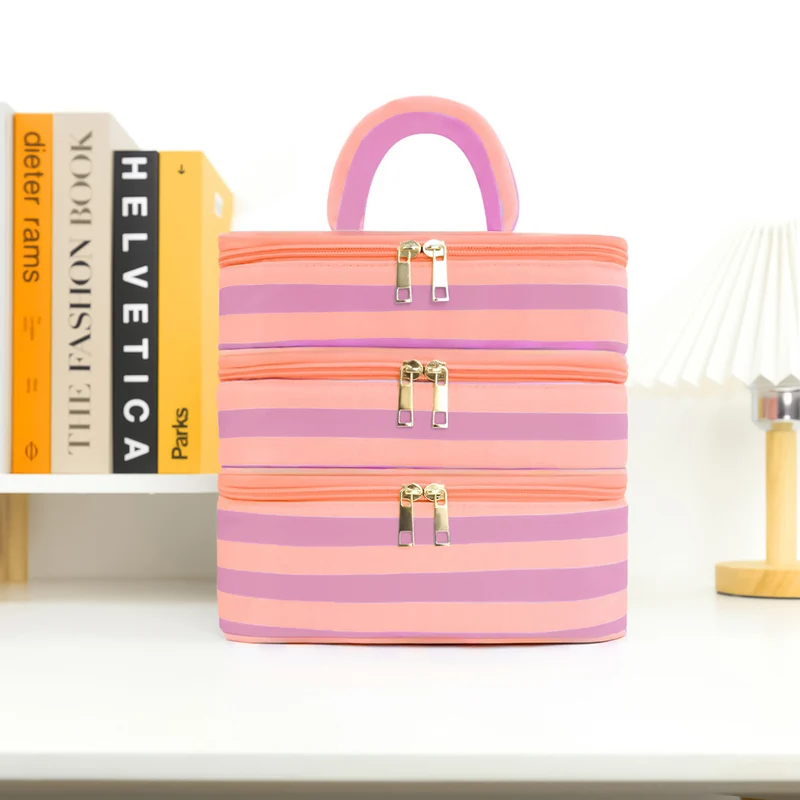 Cosmetic organizer bag with multiple compartments Stornfield