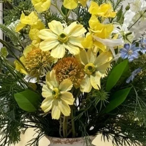 Decorative Faux Flower Arrangement