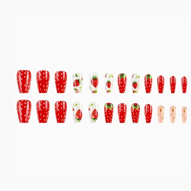 Erdbeer-Themen Nagelkunst Verbesserungen Karnz