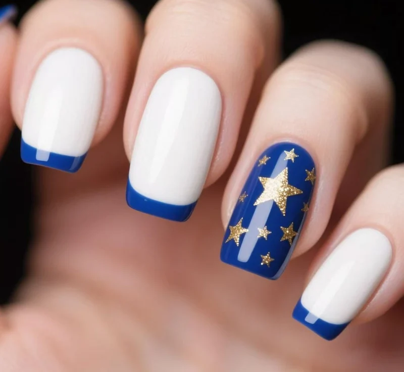Stern-verzierte Acryl-Nagelerweiterungen Karnz