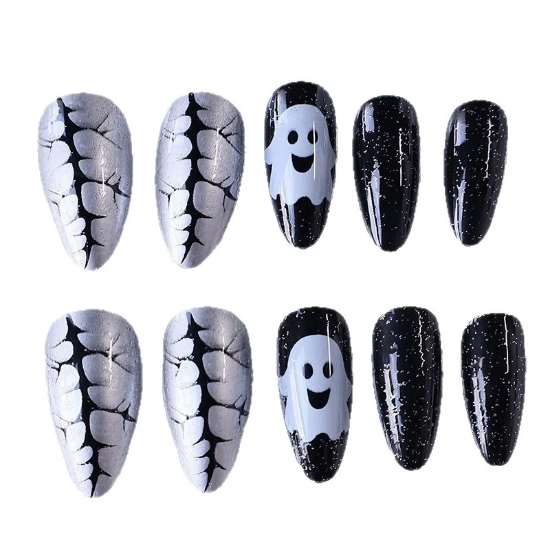 Spooky Ghost-Themen Acryl Nagelkunst Karnz