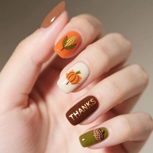 Saisonales Themen-Nagelkunst Karnz