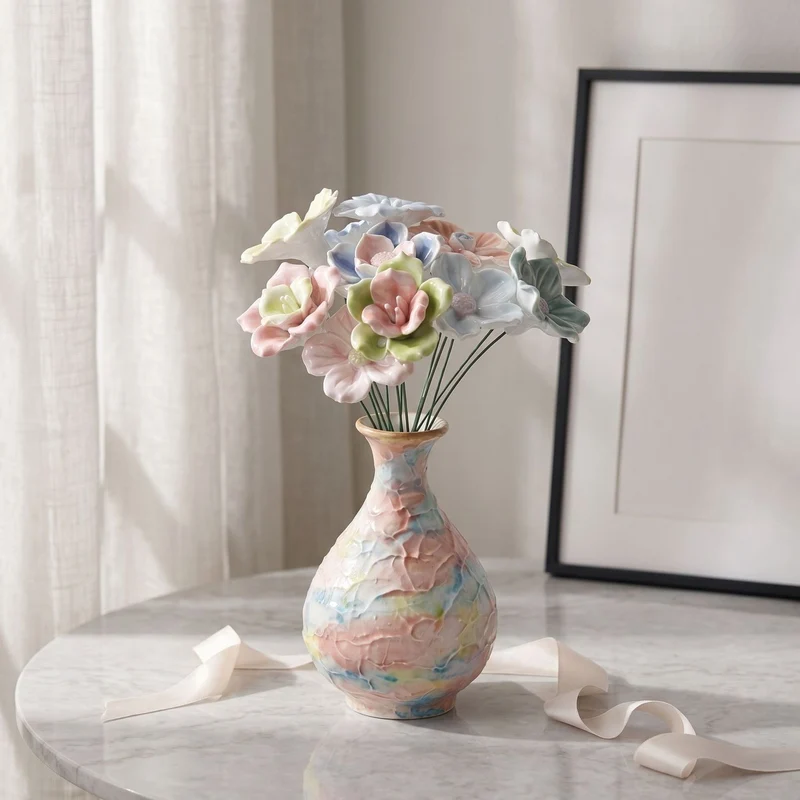 Artistic Handmade Ceramic Vase Set