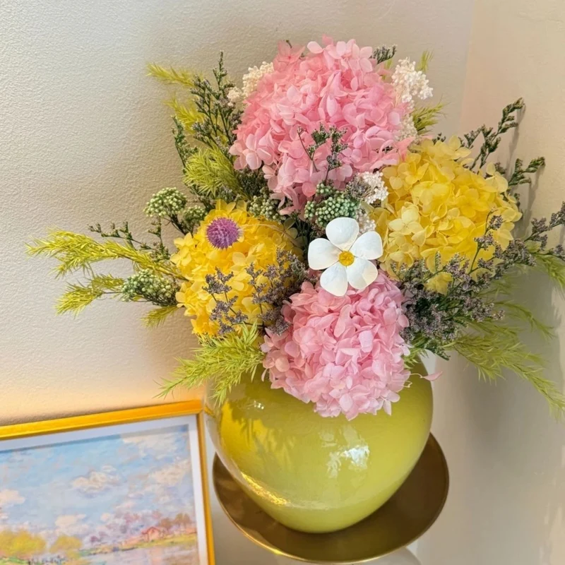 Artificial Hydrangea Floral Arrangement