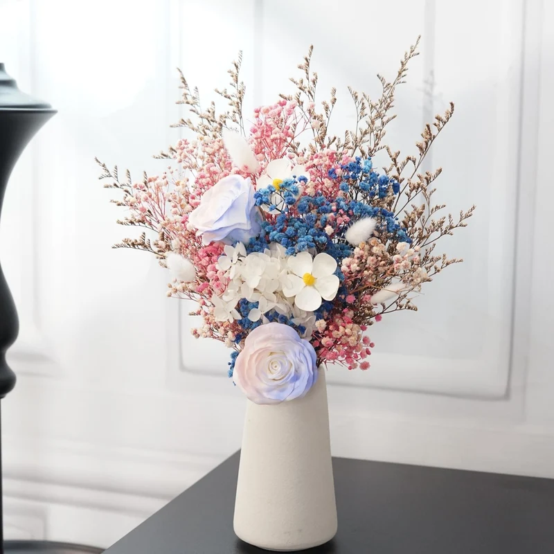 Artificial Floral Arrangement with Decorative Vase
