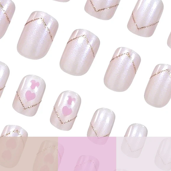 Romantische Herz Nagelkunst Karnz