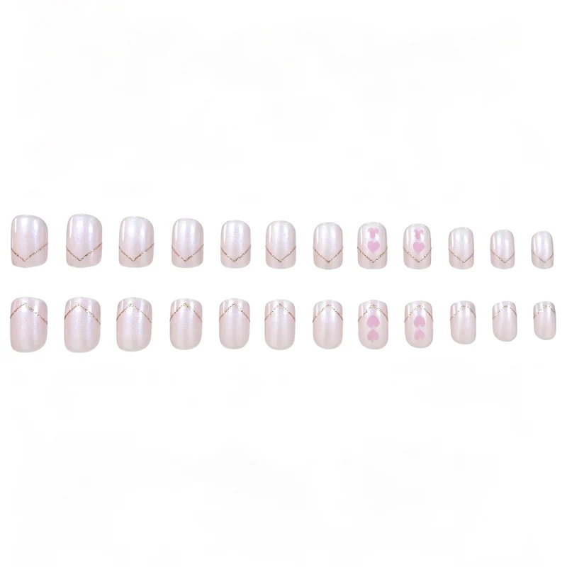Romantische Herz Nagelkunst Karnz