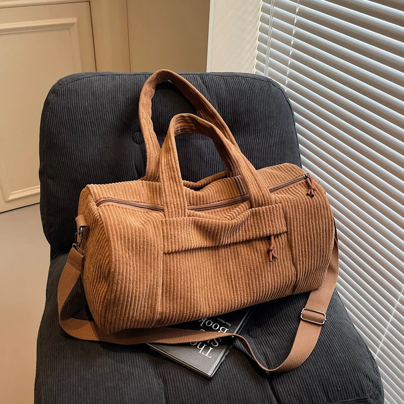 Textured Corduroy Travel Duffel Bag Stornfield