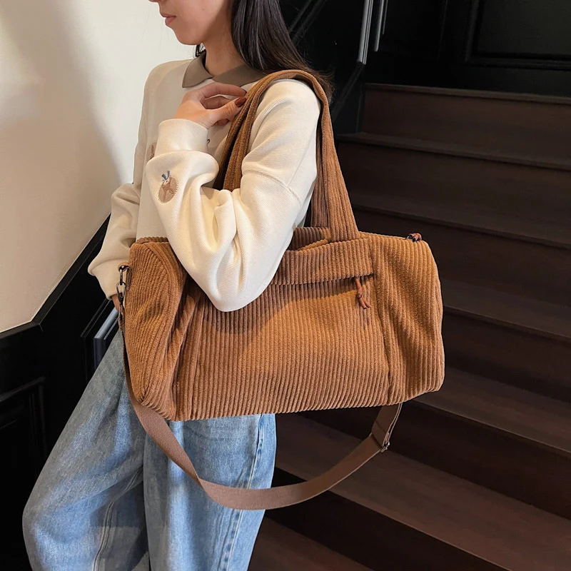 Textured Corduroy Travel Duffel Bag Stornfield