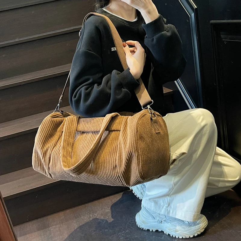 Textured Corduroy Travel Duffel Bag Stornfield