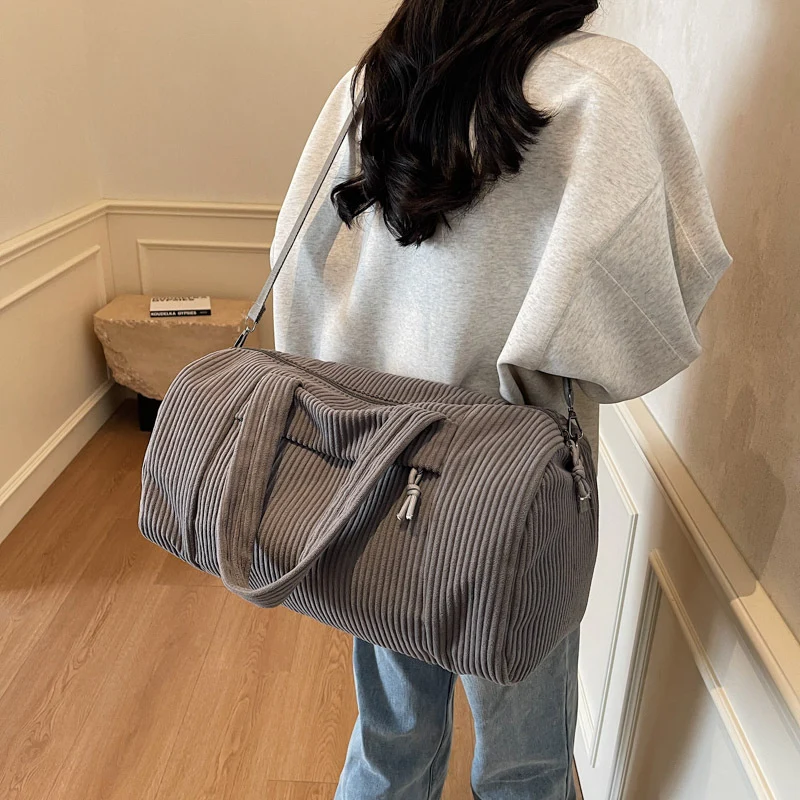 Textured Corduroy Travel Duffel Bag Stornfield