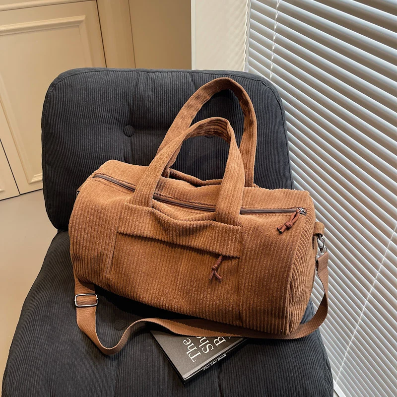 Textured Corduroy Travel Duffel Bag Stornfield