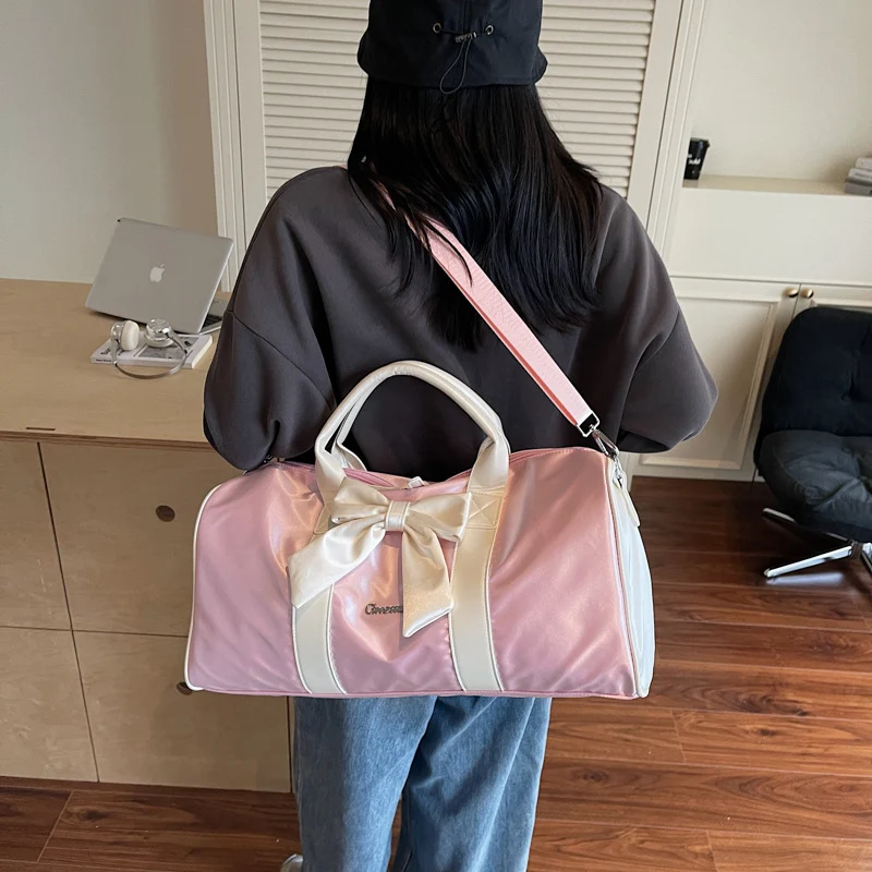 Elegant Bow Accent Duffel Bag Stornfield