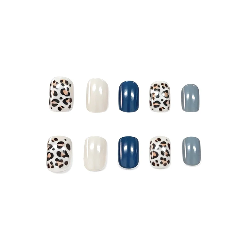 Stylische Leopard-Druck Nagelkunst-Verstärkungen Karnz
