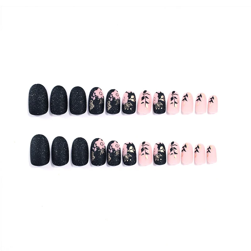 Luxuriöse florale Acryl-Nagelverschönerungen Karnz
