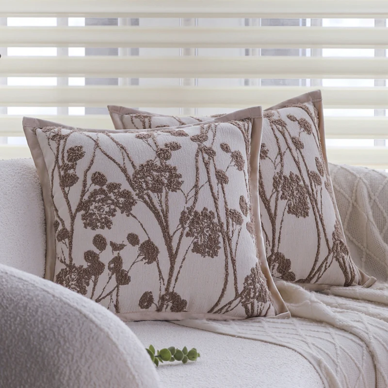 Rectangular teddy fleece decorative cushion cover with striped sherpa texture and concealed zipper Stornfield