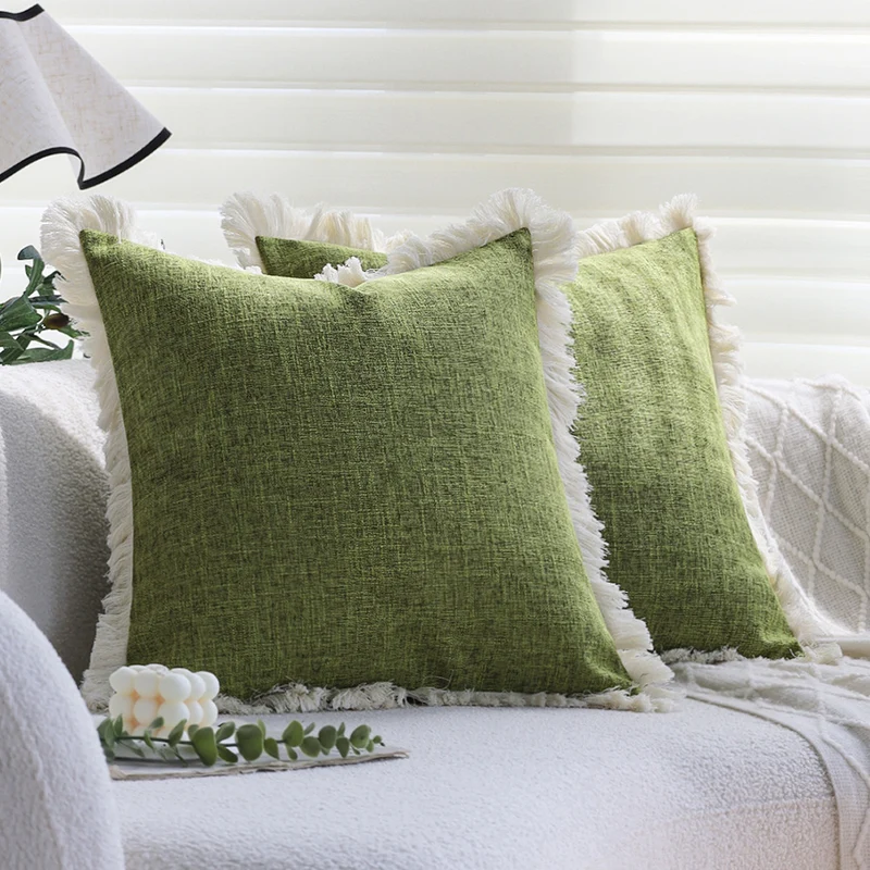 Rectangular sofa cushion cover in linen look Stornfield