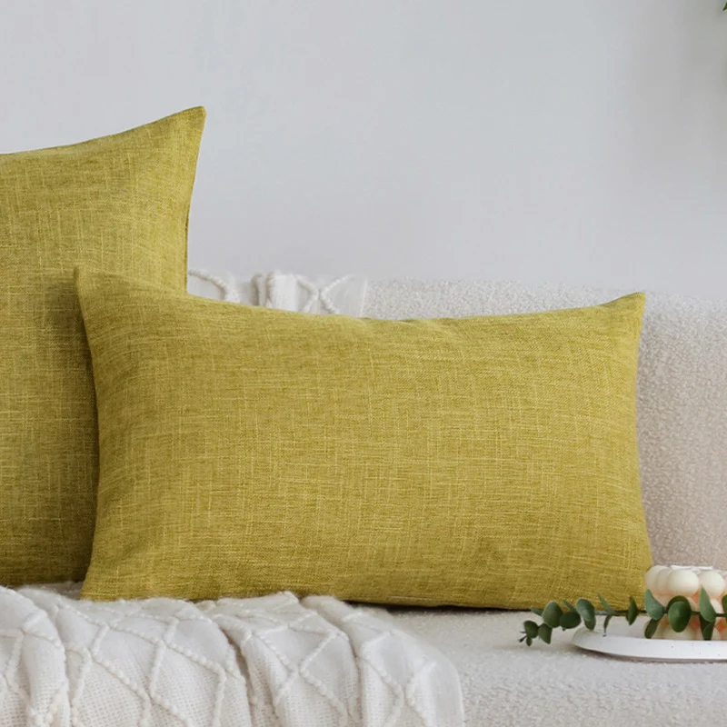Rectangular sofa cushion cover in linen look Stornfield