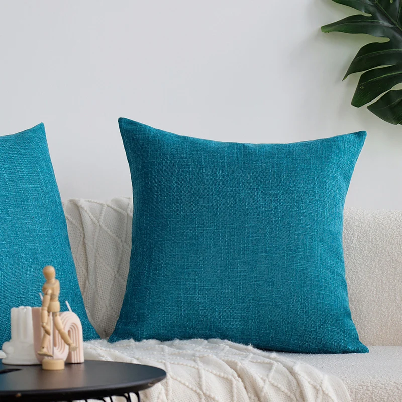 Rectangular sofa cushion cover in linen look Stornfield