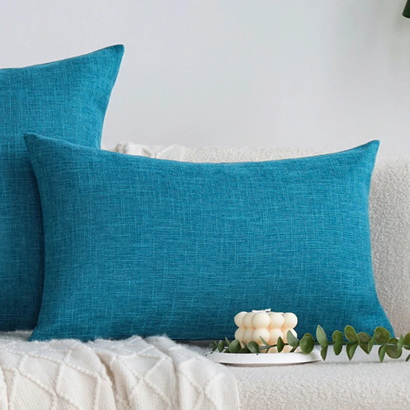 Rectangular sofa cushion cover in linen look Stornfield