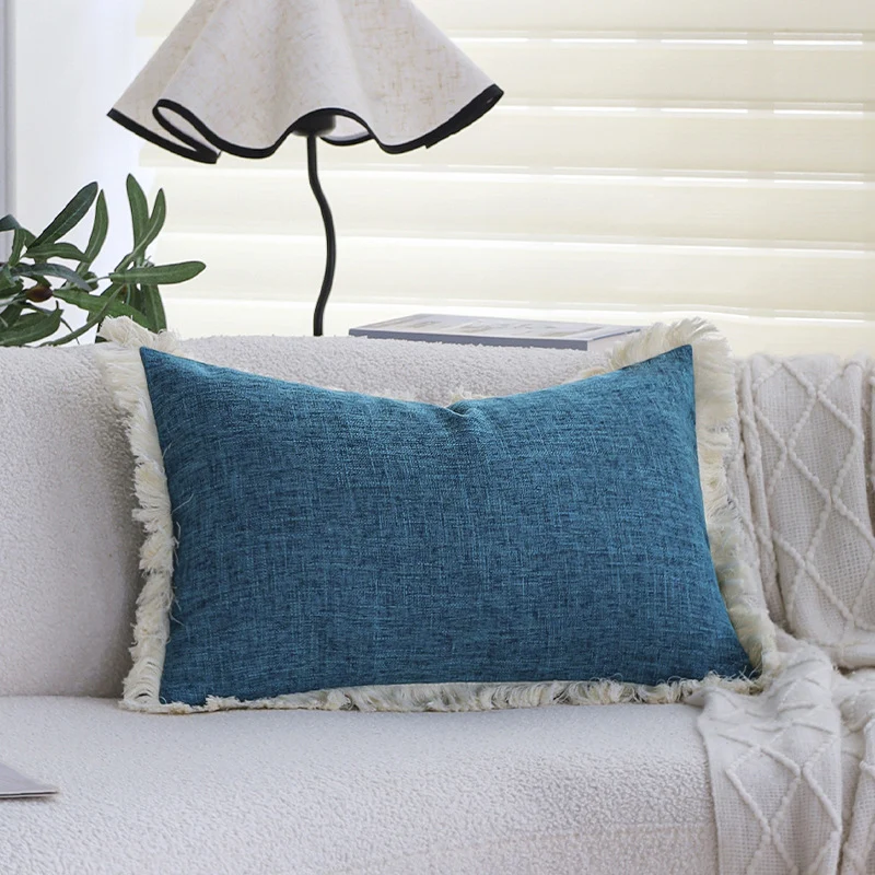 Rectangular sofa cushion cover in linen look Stornfield