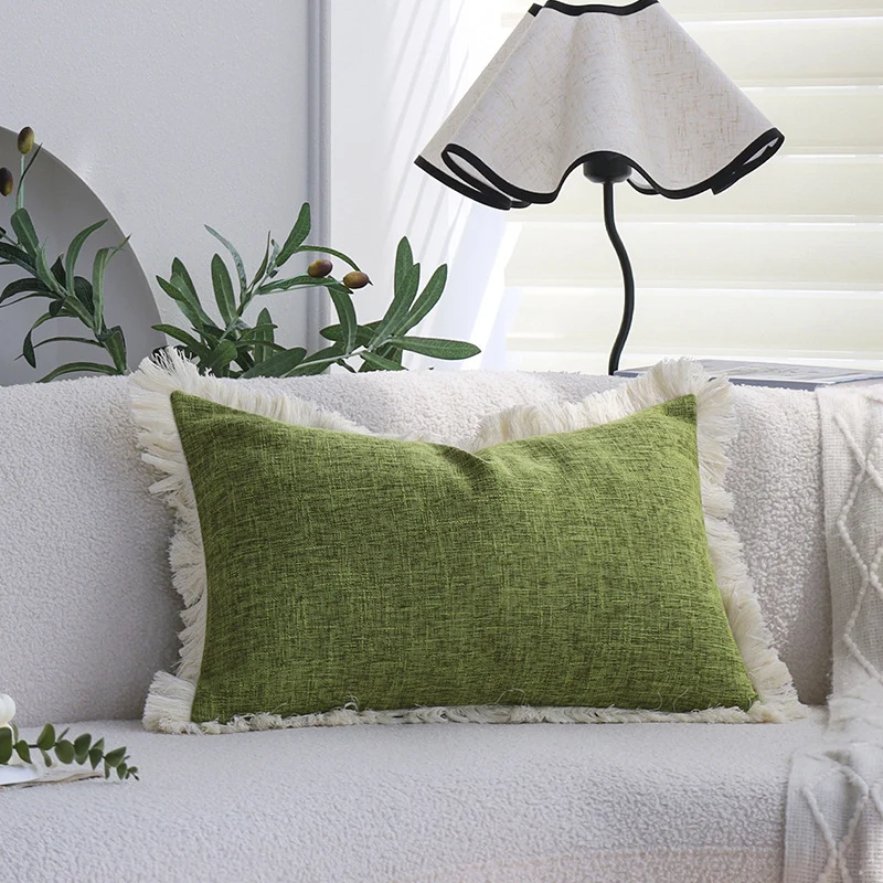 Rectangular sofa cushion cover in linen look Stornfield
