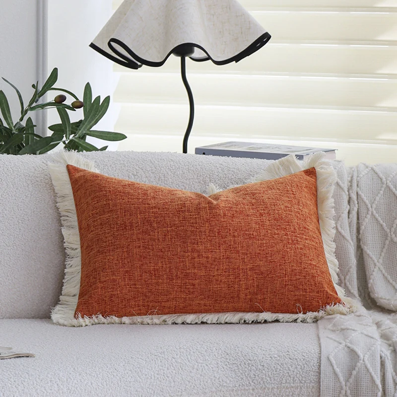 Rectangular sofa cushion cover in linen look Stornfield