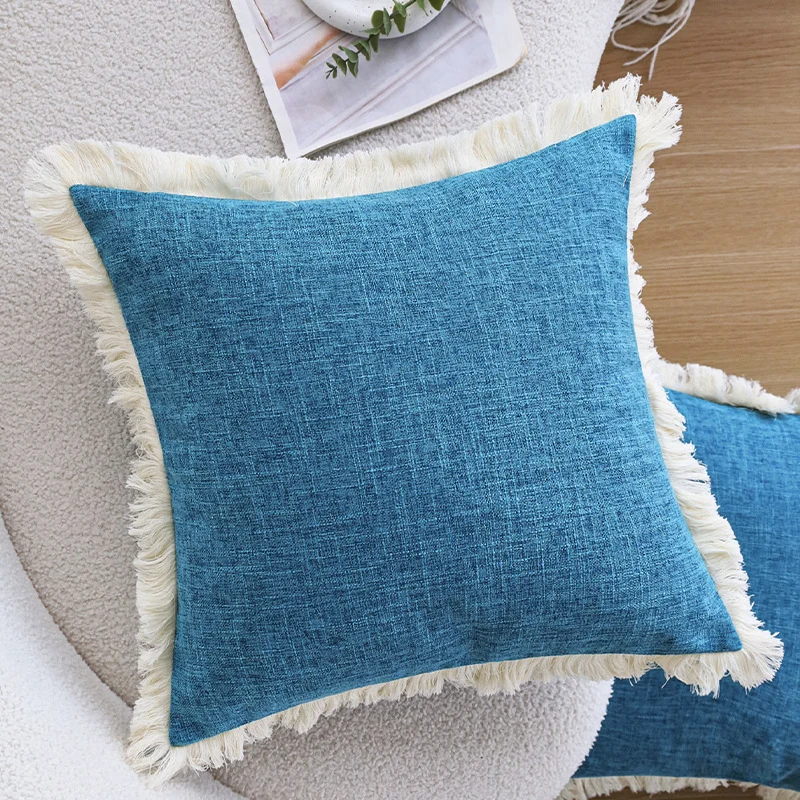 Rectangular sofa cushion cover in linen look Stornfield