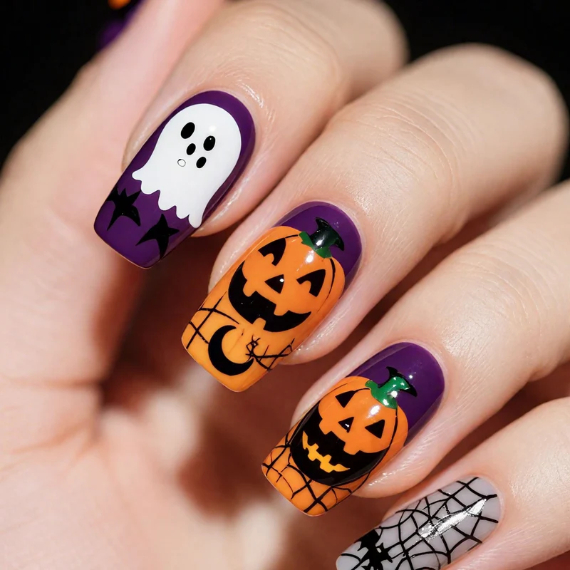 Gothic Floral Nagelkunst Design Karnz
