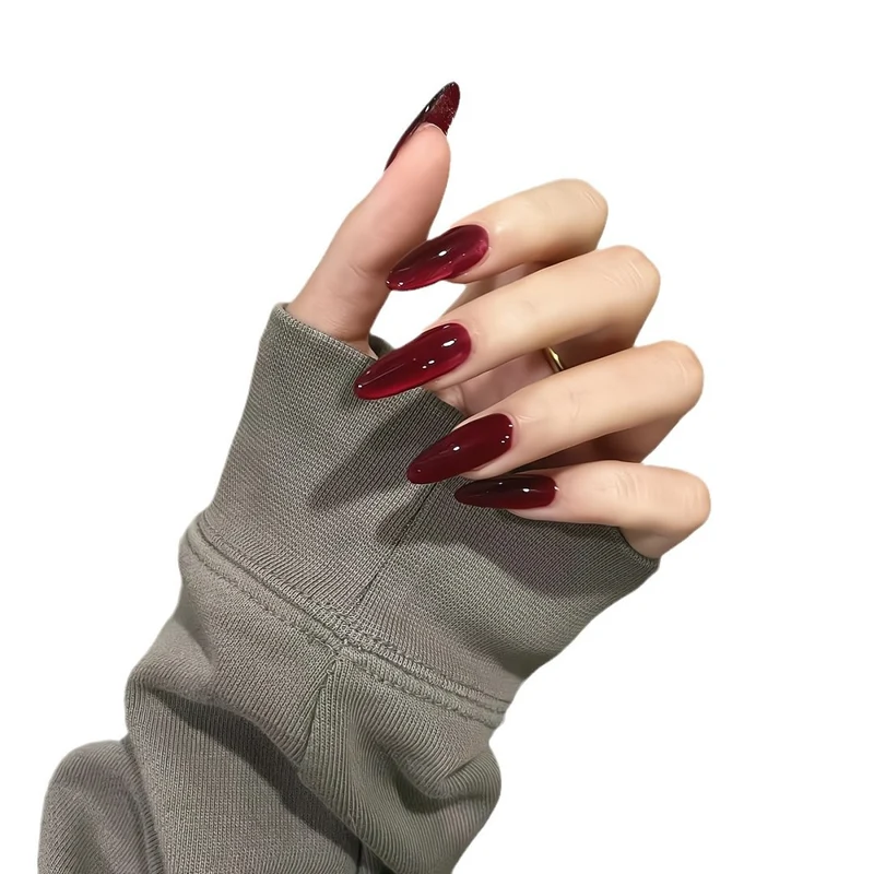 Glänzende Stiletto Acrylnagelverstärkungen Karnz