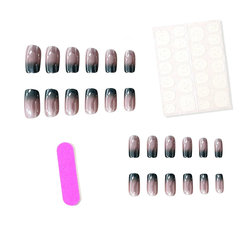 Glänzende Ombre Nail Art Verlängerungen Karnz