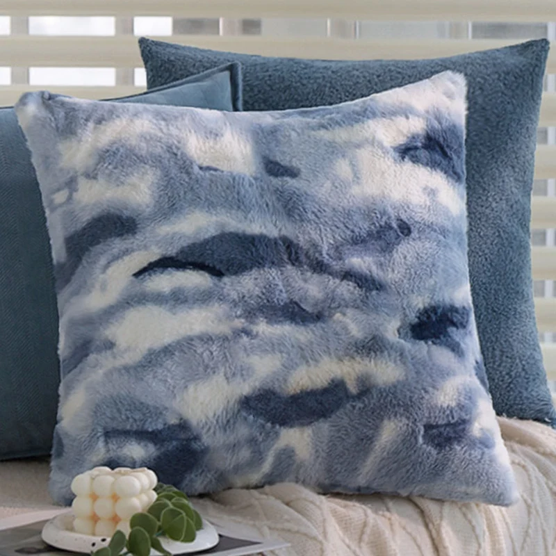 Rectangular faux fur pillowcase luxurious and plush Stornfield