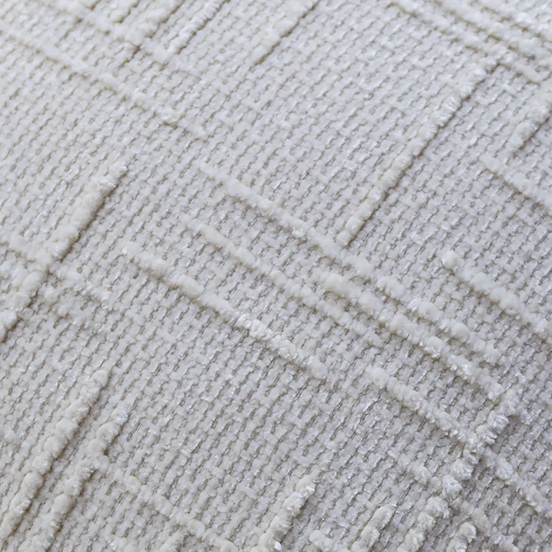 Square decorative cushion cover with structured grid tufting and contrasting piping Stornfield