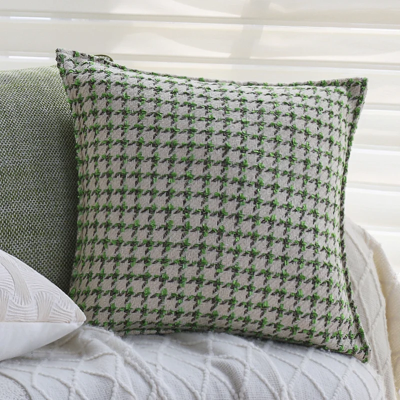 Square decorative cushion cover with embossed wave mosaic Stornfield