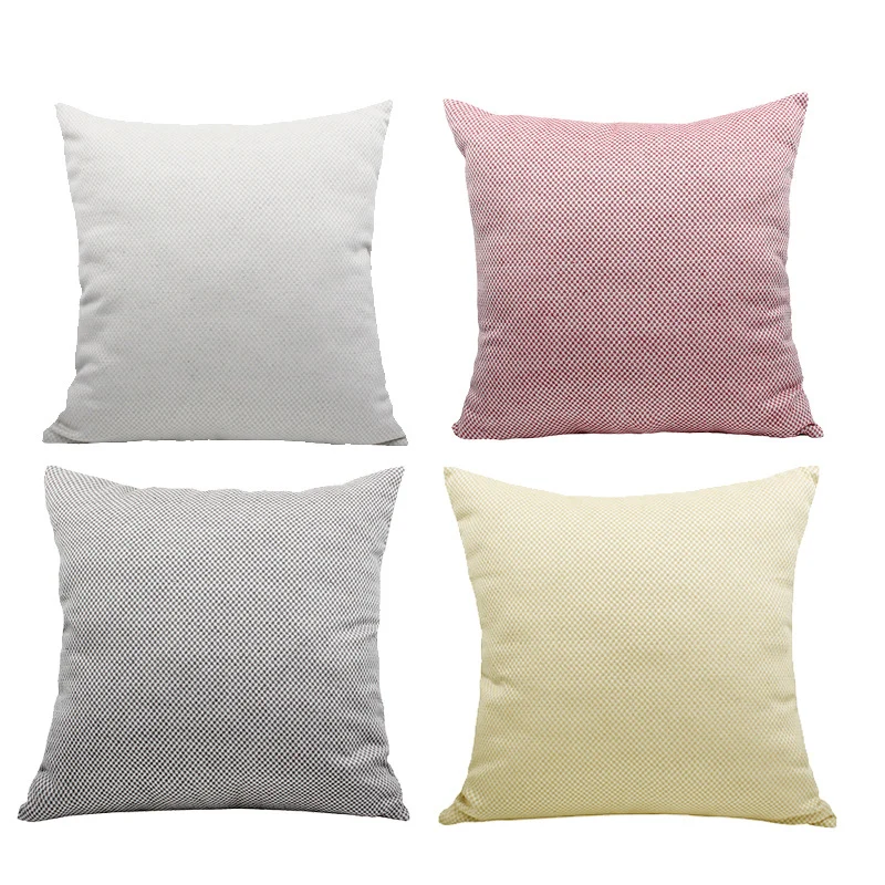 Square decorative pillow cover with micro-structured dot binding and concealed zipper Stornfield