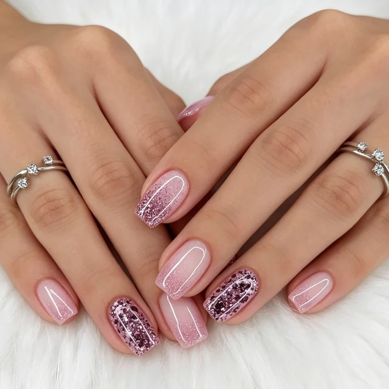 Glitzernde Ombre Nagelkunst Verbesserungen Karnz