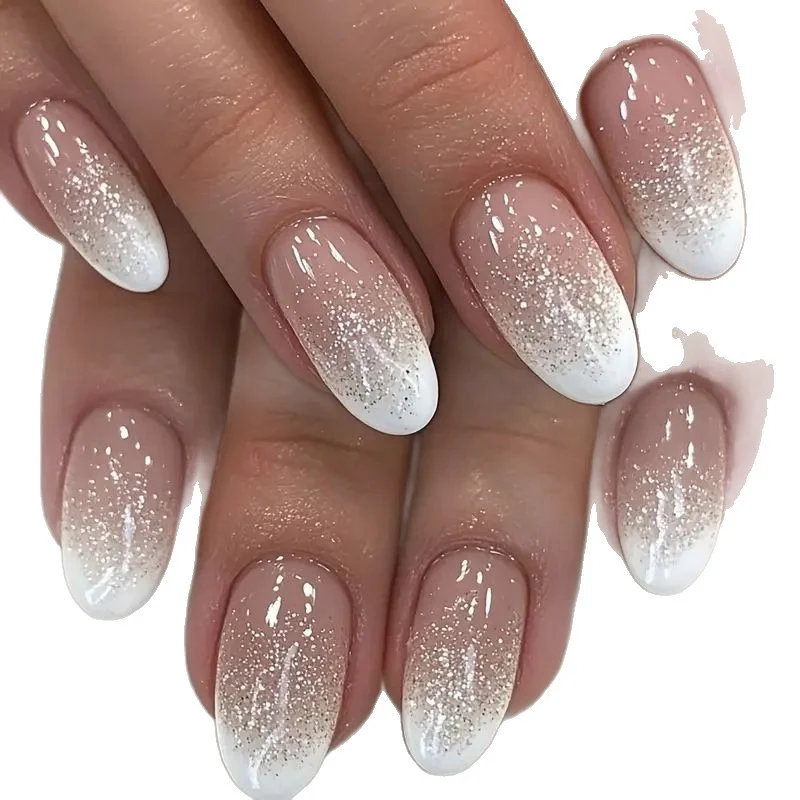 Glitzernde French Tip Nagelverbesserungen Karnz