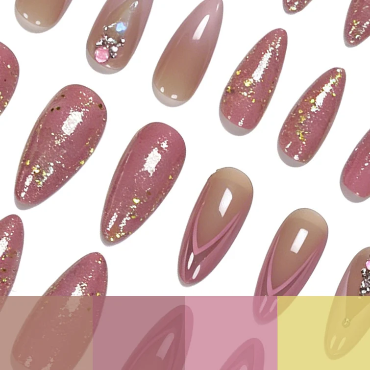 Glitzernde Blumen-Nagelkunst Karnz