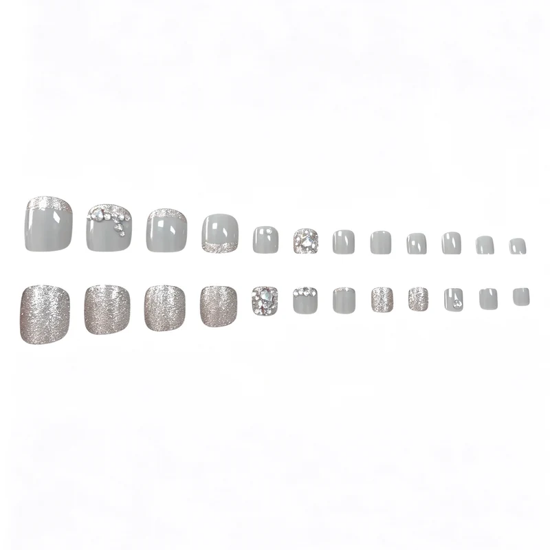 Glänzende Eleganz Fußnagelkunst Karnz