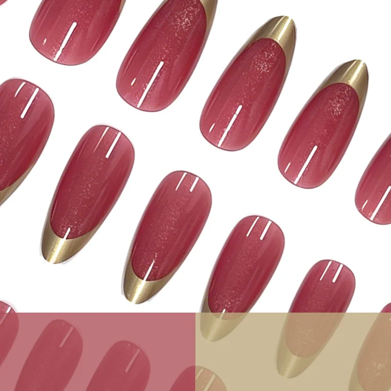 Glitzernde Mandel-förmige Nagelspitzen Karnz