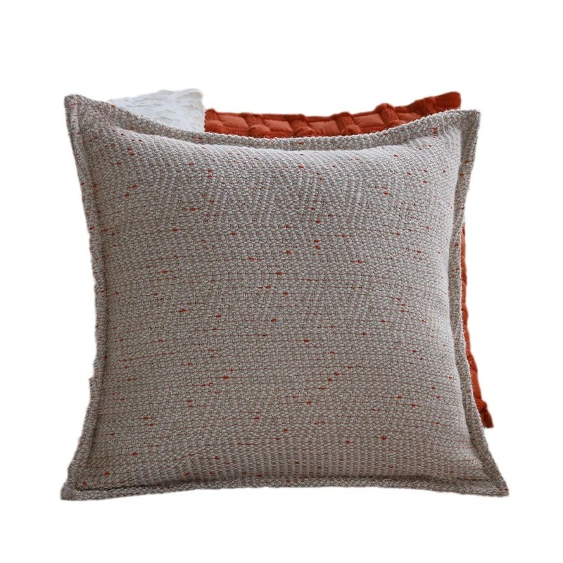 Square decorative cushion cover with embossed relief structure and concealed zipper Stornfield