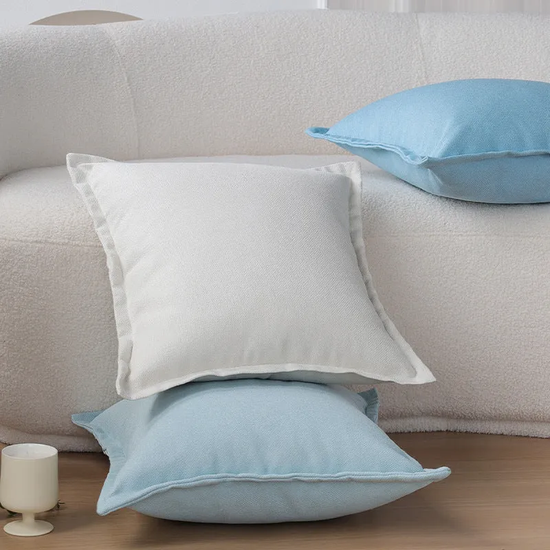 Square decorative cushion cover with fine structured weaving, piped seam and concealed zipper Stornfield
