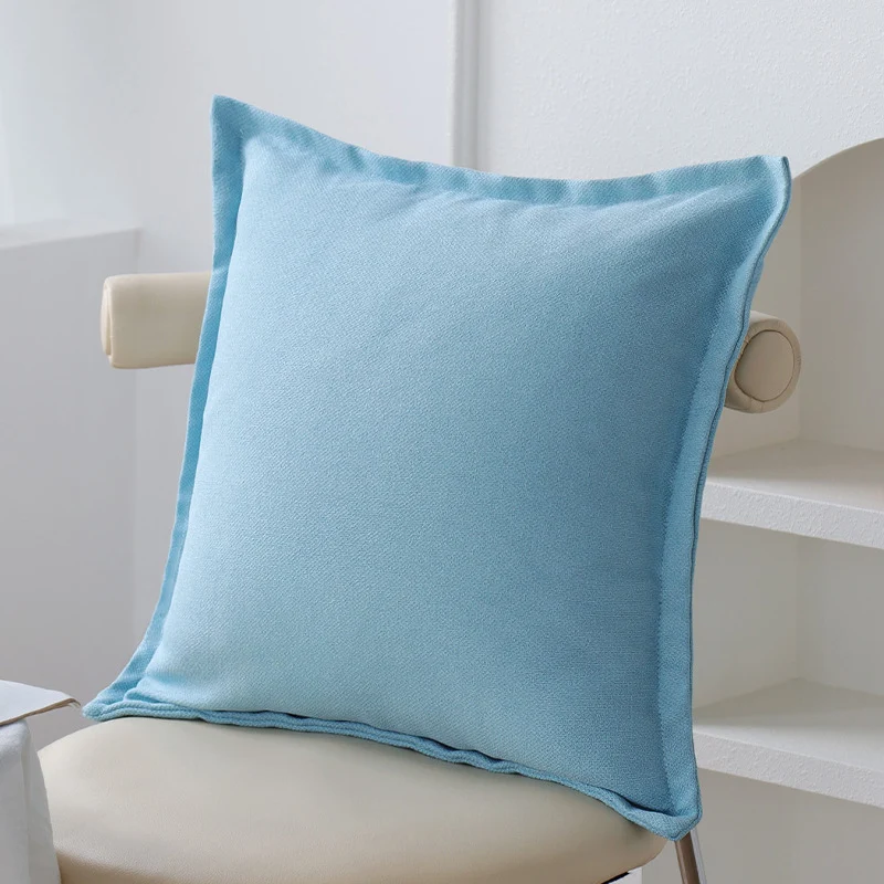 Square decorative cushion cover with fine structured weaving, piped seam and concealed zipper Stornfield
