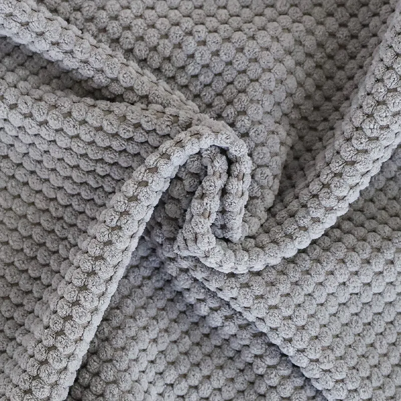 Square decorative cushion cover with fine pearl texture made of soft bouclé knit and concealed zipper Stornfield