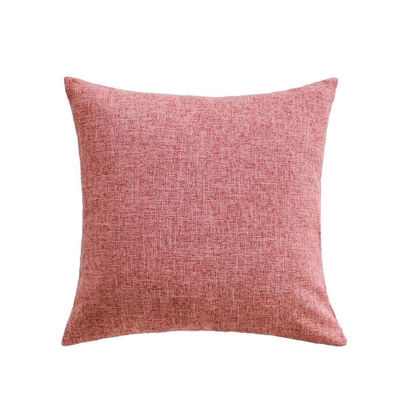 Square decorative cushion cover with fine crosshatch structure and concealed zipper Stornfield