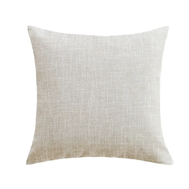 Square decorative cushion cover with fine crosshatch structure and concealed zipper Stornfield
