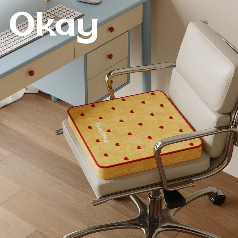 Round Plush Floor Cushion Pouf with Polka Dot Texture and Playful Have Fun Patch